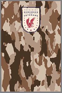 Notebook for Military Fans like Soldiers and Veterans with Camouflage Cover