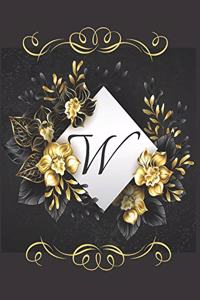 W Alphabet Notebook Journal Gift