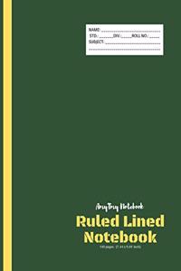 Ruled Lined Notebook - AmyTmy Notebook - 140 pages - 7.44 x 9.69 inch - Matte Cover