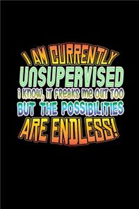 I am currently unsupervised. I know, it freaks me out too. But the possibilities are endless!
