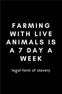 Farming With Live Animals Is A 7 Day A Week Legal Form Of Slavery