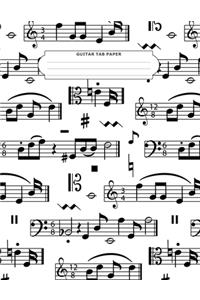 Guitar Tab Paper