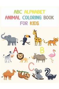 Abc Alphabet Animal Coloring Book For Kids