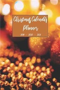 Christmas Calendar Planner 2019 2020 2021