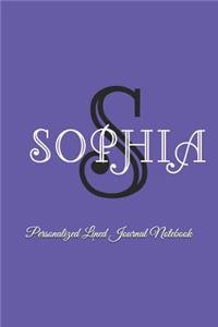 Sophia Personalized Lined Journal Notebook