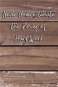 Never Underestimate the Power of Hard Work