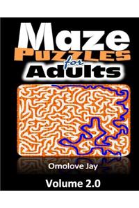 Maze Puzzles for Adults - A Collection Of About 30 Unique Shape Maze Puzzles - a Book for Adults with Variety of Challenges That Will Amaze Any Adult Today but It's certainly a Brain Teaser! - Volume 2