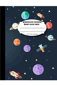 Composition notebook graph ruled paper 8.5 x 11