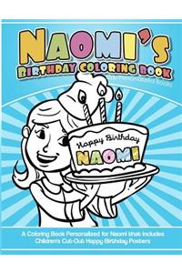 Naomi's Birthday Coloring Book Kids Personalized Books