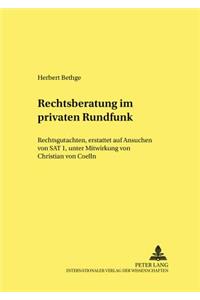 Rechtsberatung Im Privaten Rundfunk