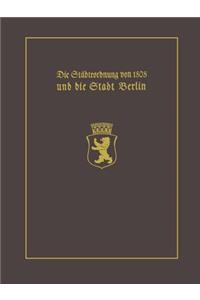 Städteordnung Von 1808 Und Die Stadt Berlin