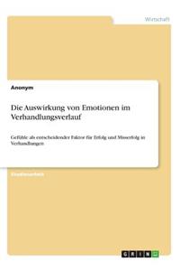 Die Auswirkung von Emotionen im Verhandlungsverlauf