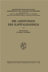 Die Leistungen Des Kapitalhandels