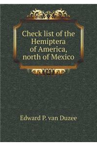 Check List of the Hemiptera of America, North of Mexico