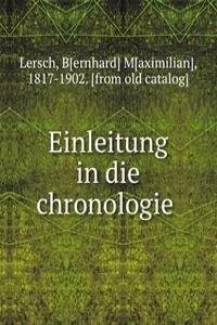 Einleitung in die chronologie