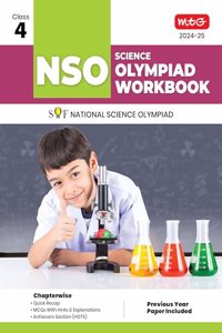 MTG National Science Olympiad (NSO) Workbook for Class 4 - Quick Recap, MCQs, Previous Years Solved Paper and Achievers Section - SOF Olympiad Preparation Books For 2024-2025 Exam