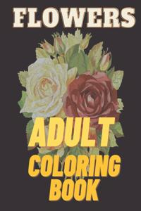 Flowers Adult Coloring Book