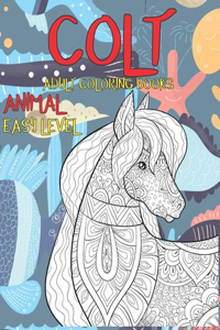 Adult Coloring Books Animal Easy Level - Сolt