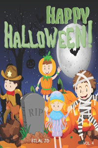 Happy Halloween Coloring Book for Kids Ages 4-8