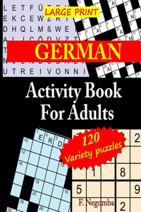 LARGE PRINT GERMAN Activity Book for Adults