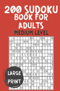 200 Sudoku Book for Adults Medium Level