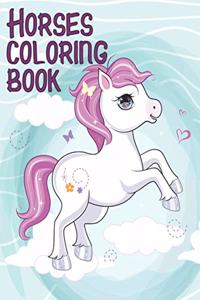 Horses Coloring Book