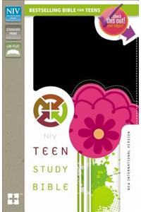 NIV, Teen Study Bible, Imitation Leather, Black/Pink