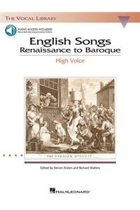 English Songs: Renaissance to Baroque Book/Online Audio