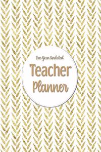 One Year Undated Teacher Planner