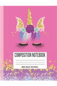 Composition Notebook Wide Ruled 100 Pages