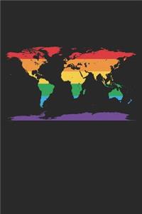 LGBT Notebook - LGBT Awareness World Map Support Equality LGBT Ally - LGBT Journal