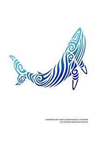 Hawaiian Art Whale Maori Kohola Pattern Polynesian Maori Notebook