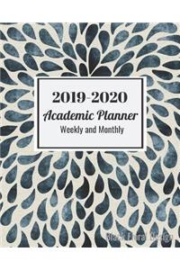 2019-2020 Academic Planner Weekly and Monthly Black Floral Design