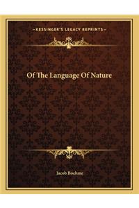 Of The Language Of Nature