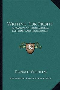 Writing for Profit