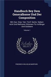 Handbuch Bey Dem Generalbasse Und Der Composition