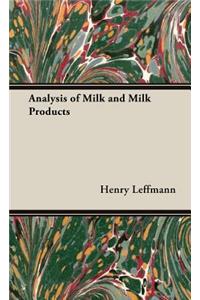 Analysis of Milk and Milk Products