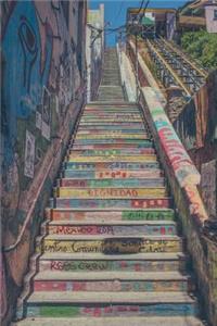 Outdoor Painted Staircase in Valparaiso Chile Journal