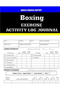 Boxing Exercise Activity Log Journal