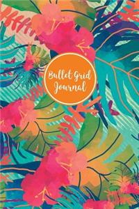 Bullet Grid Journal: Tropical Pattern, 150 Dot-Grid Pages, 6"x9": Tropical Pattern, 150 Dot-Grid Pages, 6"x9"