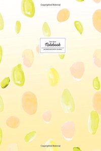 Dot Grid Notebook - Watercolor Spots Journal: Peach and Green (Watercolor Notebook)
