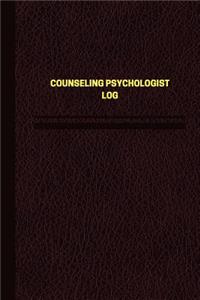 Counseling Psychologist Log (Logbook, Journal - 124 pages, 6 x 9 inches)