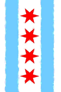 Chicago Flag Watercolor Sketchbook