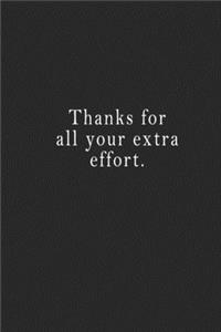 Thanks for all your extra effort.