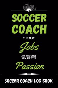 Soccer Coach Log Book - Green Cover