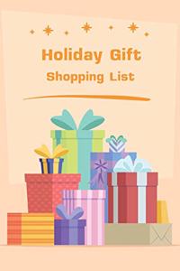 Holiday gift shopping list