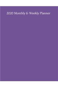 2020 Monthly & Weekly Planner