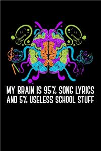 My Brain Is 95% Song Lyrics And 5% Useless School Stuff