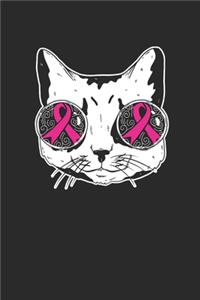 Cat With Pink Ribbon Sunglasses