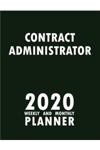 Contract Administrator 2020 Weekly and Monthly Planner